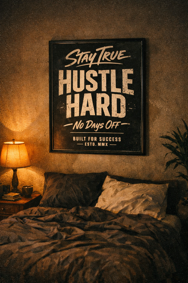 Poster on wall editorial