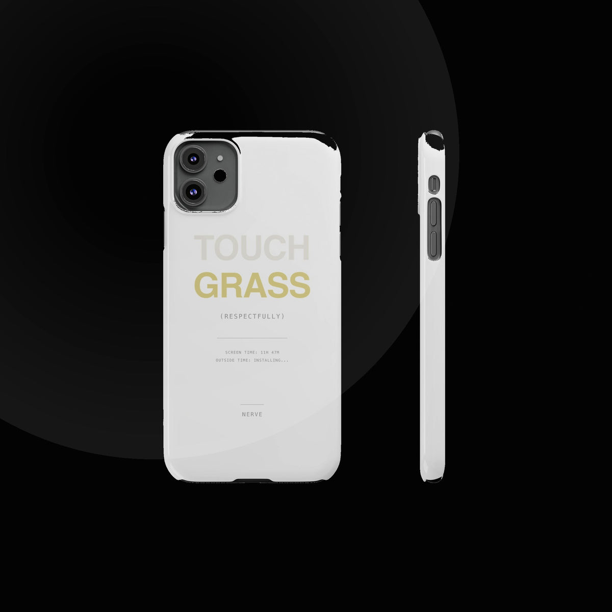 Nerve — touch grass phone case