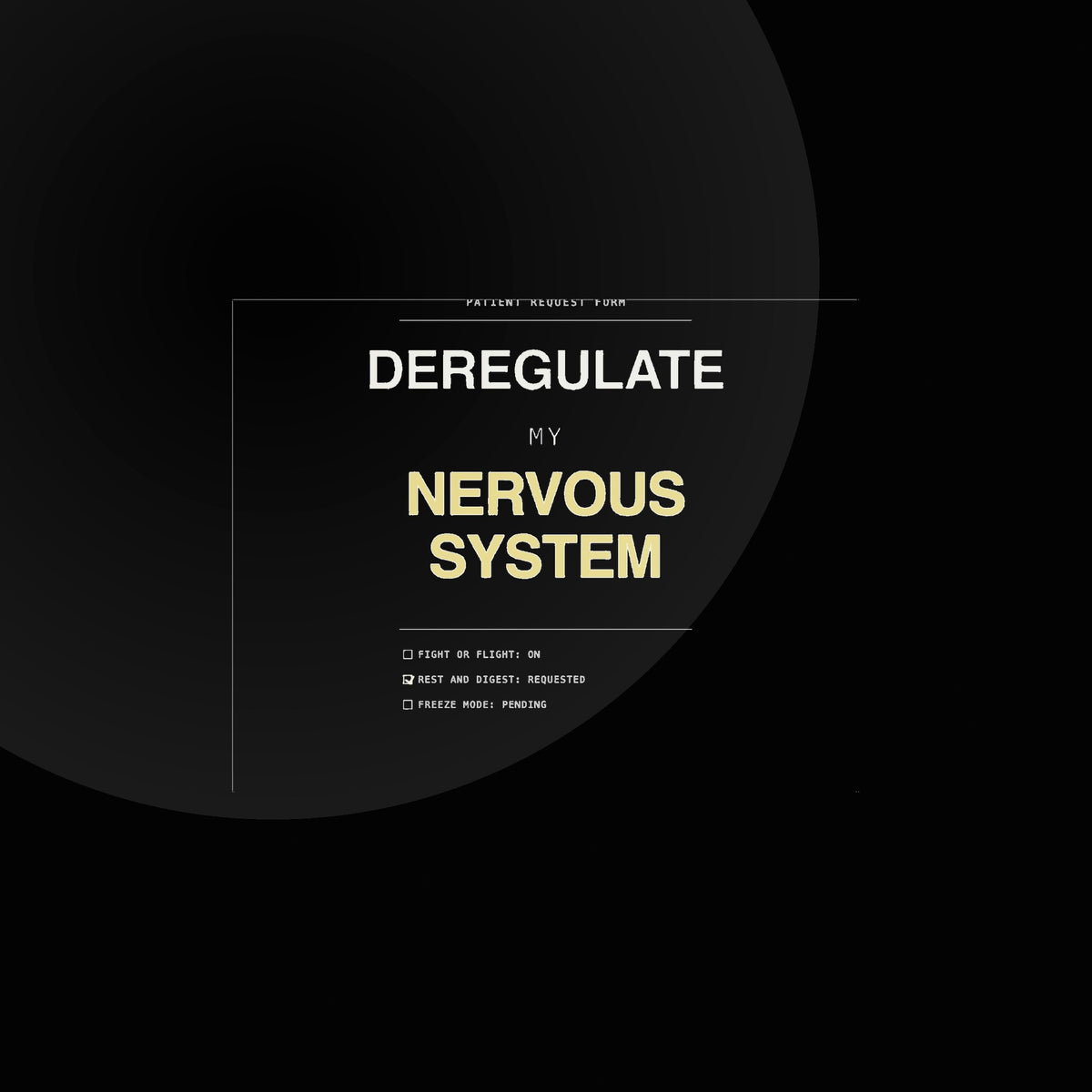 Nerve — deregulate my nervous system poster