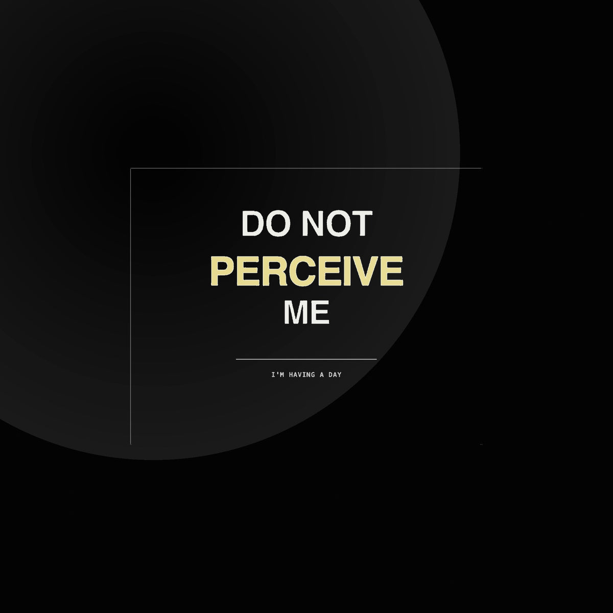 Nerve — do not perceive me poster